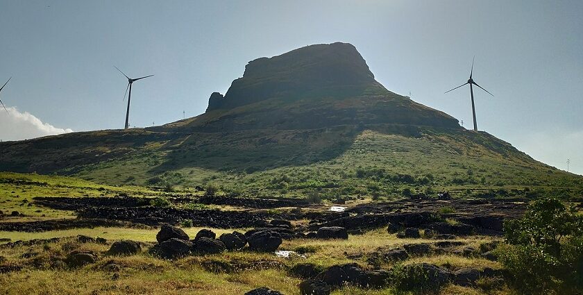 Picturesque view of Aundha Fort: Historic hill fort in Nashik's lush greener