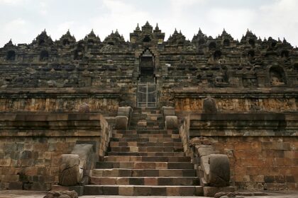 The breathtaking view of Borobudur Temple, a UNESCO World Heritage site in Indonesia