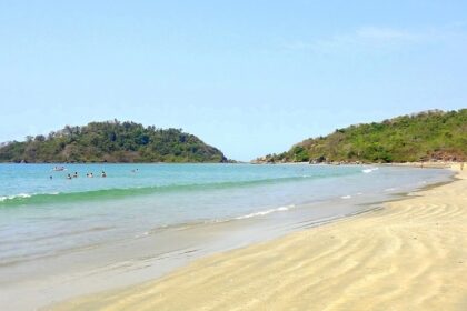 Spectacular view of Goa beautiful beach.