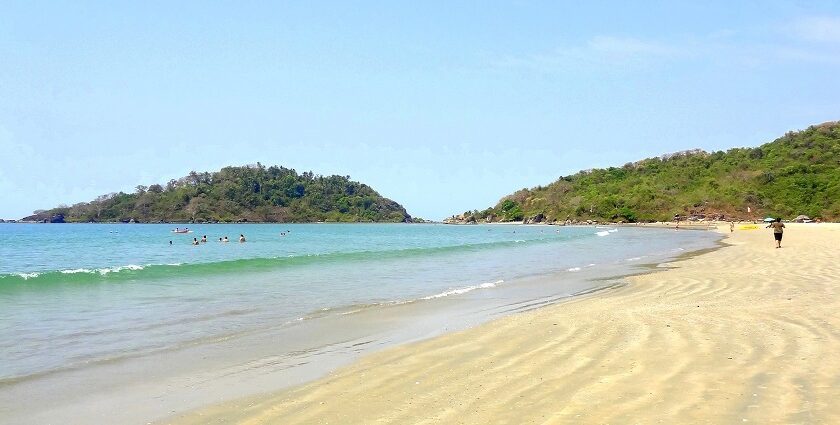 Spectacular view of Goa beautiful beach.