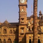 View of Kolhapur Palace in Maharashtra, India, showcasing its grand architectural style