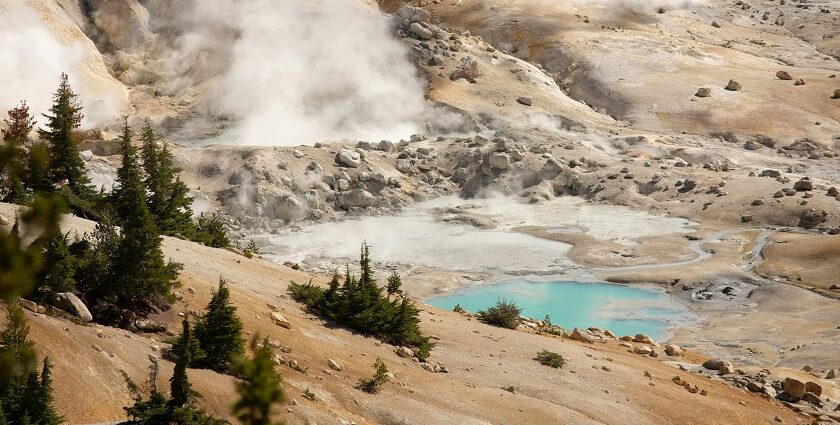 View of Puga hot springs, one of the best hot springs in Ladakh