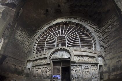 The majestic rock-cut architecture makes it a tourist attraction near Maharashtra.