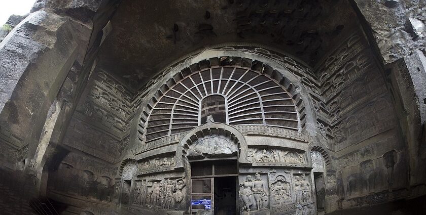 The majestic rock-cut architecture makes it a tourist attraction near Maharashtra.