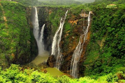 View of Kethohalli waterfalls, one of the best places to visit in Channapatna