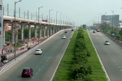 A picture of a highway leading to all the best places to visit in Faridabad