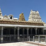 A view of Kamakshi Amman Temple, one of the tourist destinations in Kanchipuram.