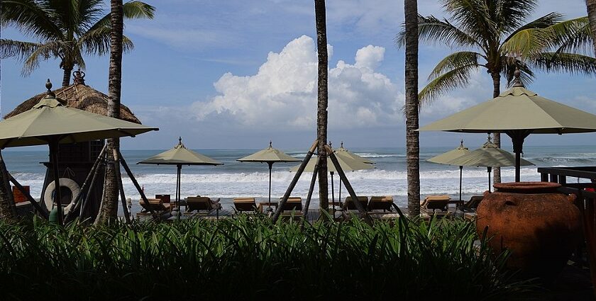 Sitting area at Seminyak Beach, one of the must places to visit in Seminyak