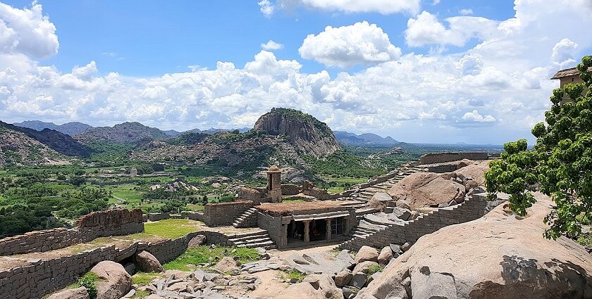 View of the Rajagiri Fort, built in 1200 AD, it offers a glimpse into ancient history