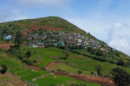 View of Alagarmalai from the southeast, Hullathi, The Nilgiris, Tamil Nadu.