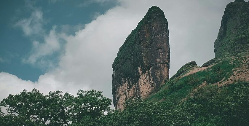 Sindola Fort in Maharashtra, is a historic site with stunning views and rich heritage.