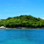 An image of Sulawesi Island's breathtaking coastline with turquoise waters and lush greenery.