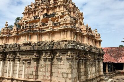 A view of the Parthasarthy temple, one of the majestic temples in Chennai