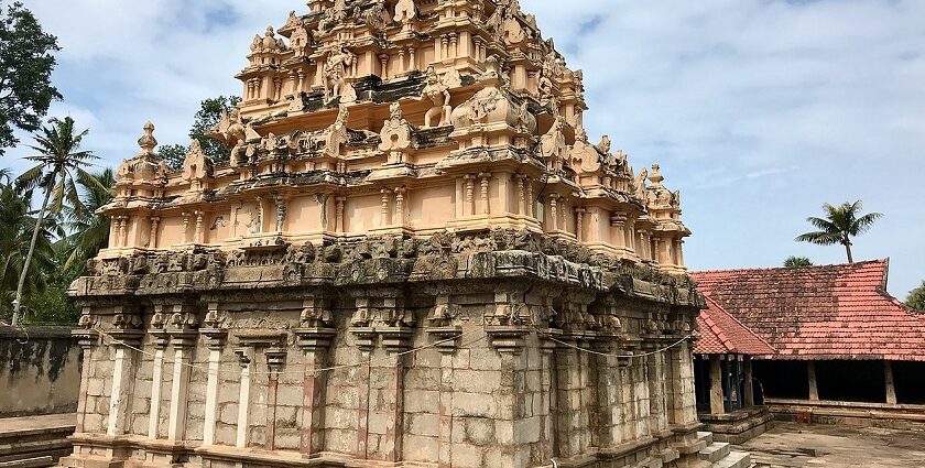 A view of the Parthasarthy temple, one of the majestic temples in Chennai