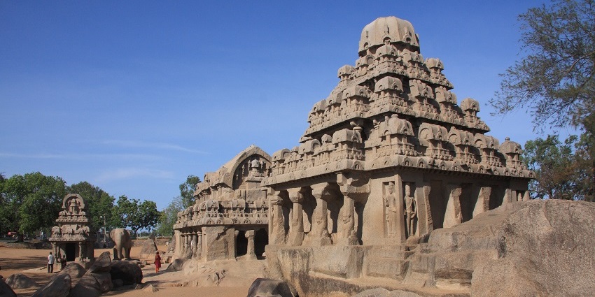 A close-up view of the ancient temple with detailed carvings and architecture to admire.
