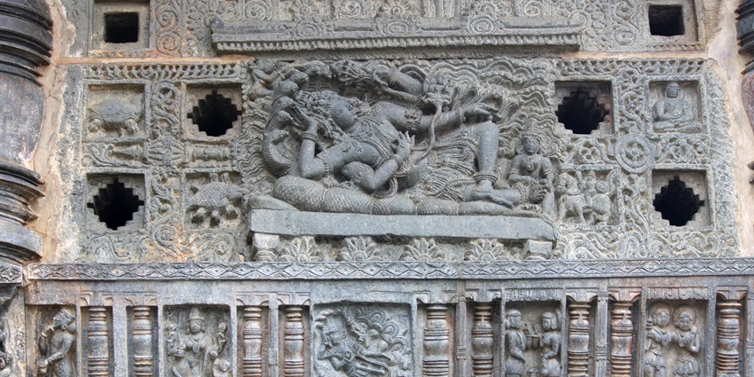 Ranganatha Temple's ornate architecture with carved sculptures and vibrant details.