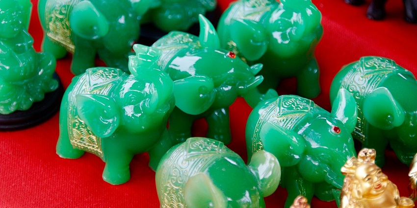 A picture of multiple beautifully shaped soap items being sold at a shop in Uttar Pradesh.