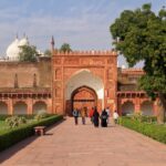 The beautiful Agra Fort with its stunning architecture.