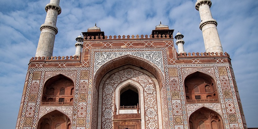 A grand mausoleum, a testament to Mughal power near Dolphin Water Park, Agra