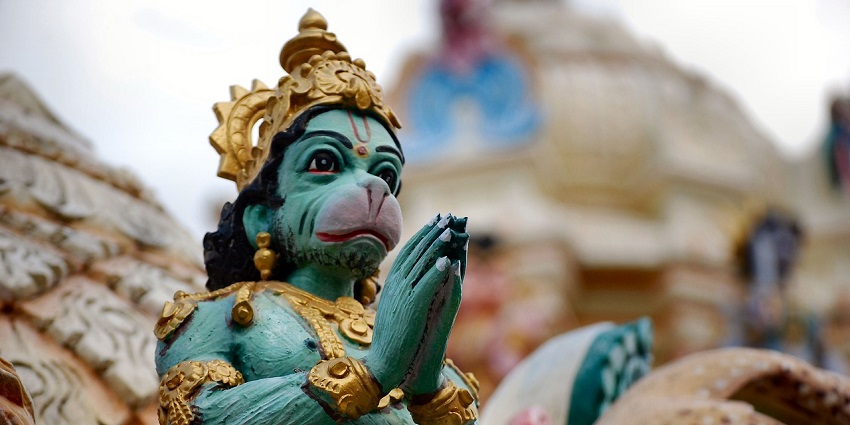 An image of Hanuman in Alakhnath Temple, one of the top places to visit in Bareilly.