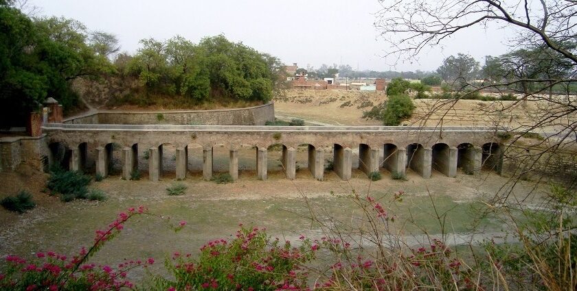 A serene view of the ruins of Aligarh Fort situated in Aligarh, Uttar Pradesh, India.