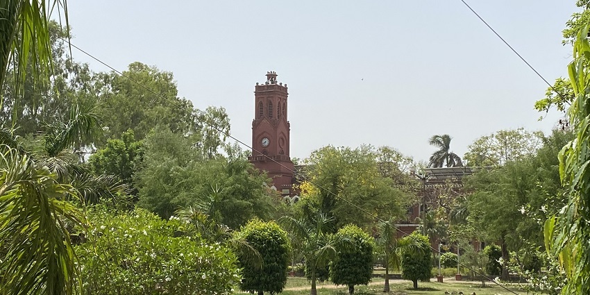A shot of the Aligarh Muslim University close to the Aligarh Fort during the early morning.