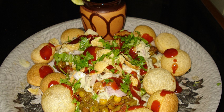 The famous street food in Nainital is crispy potato patties spiced with herbs and served hot.