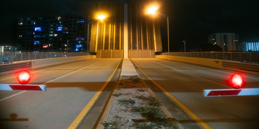Image of the Anna Flyover during late night, offering a spooky vibe