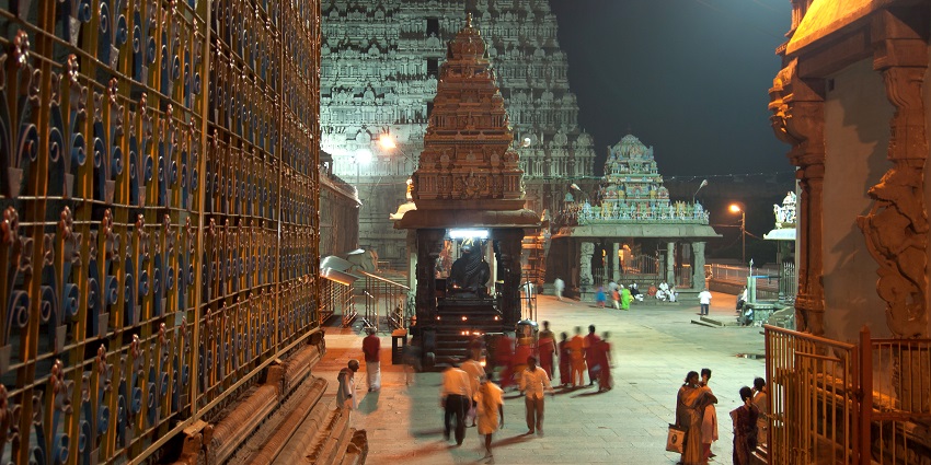 Arunachaleswara Temple, a popular tourist attraction in Tiruvannamalai.