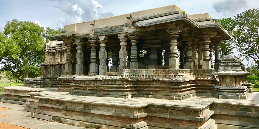 A picture of a historical temple with traditional architecture all around the shrine