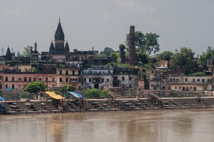 A view of the ancient city of Ayodhya in India, in the Ayodhya district of Uttar Pradesh.