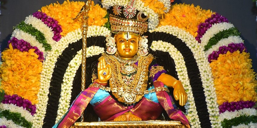 Ayyappa idol at one of the temples in greater Noida.