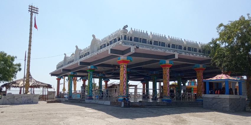 An image of the ornate Balaji Temple, one of the best places in Naimisharanya.