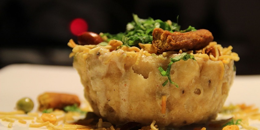 Try unique basket chaat, a dish among the best food in Lucknow