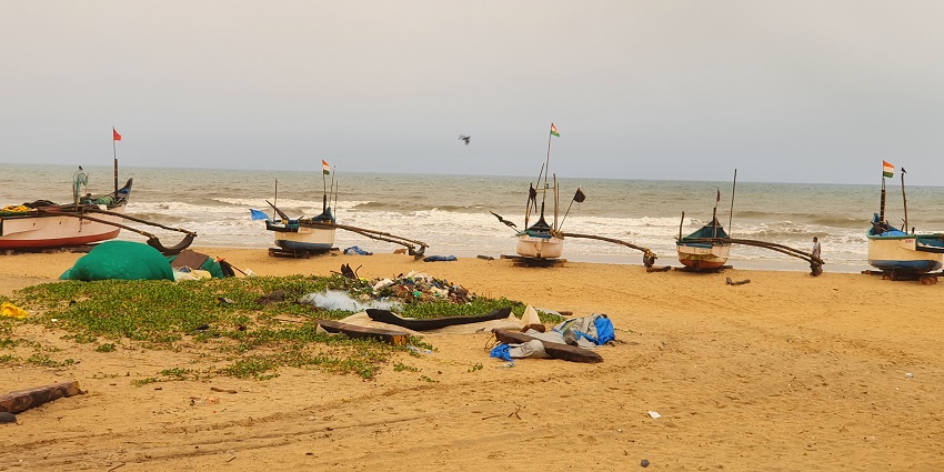 Trinity Beach in Benaulim, showcasing serene sands and tranquil waters in Goa.
