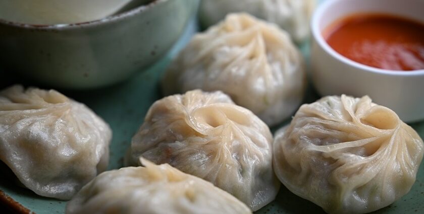 A plate of momos, one of the most popular amongst the best food in Ghaziabad