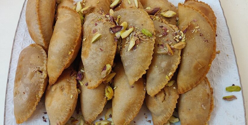 Gujja, a traditional sweet and one of the best food in Noida.