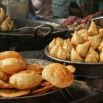 A vibrant spread of local delicacies showcasing the best food in Varanasi.