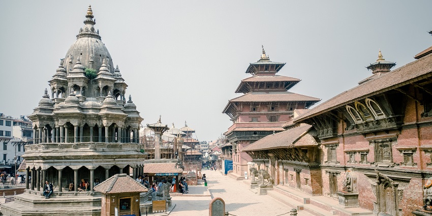 Intricate temple architecture with ornate carvings, showcasing traditional design element