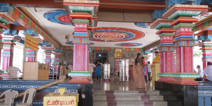 An image showing the inner view of Maruthamalai Temple, a famous temple located in Tamil Nadu.
