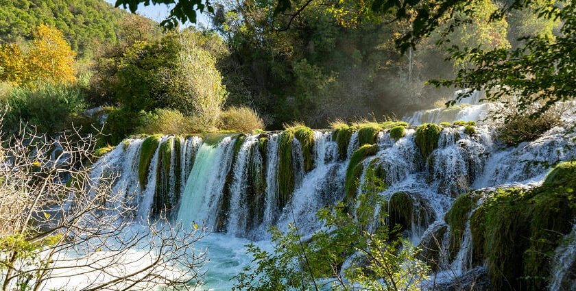 serene view at the Bhalu Gaad Waterfalls located in Mukteshwar