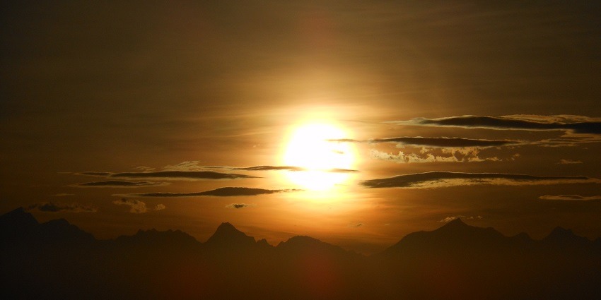 Beautiful Sunrise at Binsar, one of the less crowded hill stations in Uttarakhand.