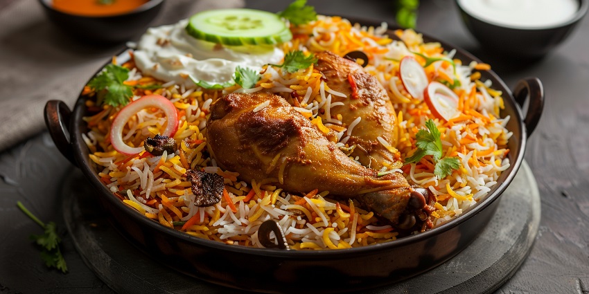 Mama Chicken’s biryani is a must try dish when you visit Agra in Uttar Pradesh
