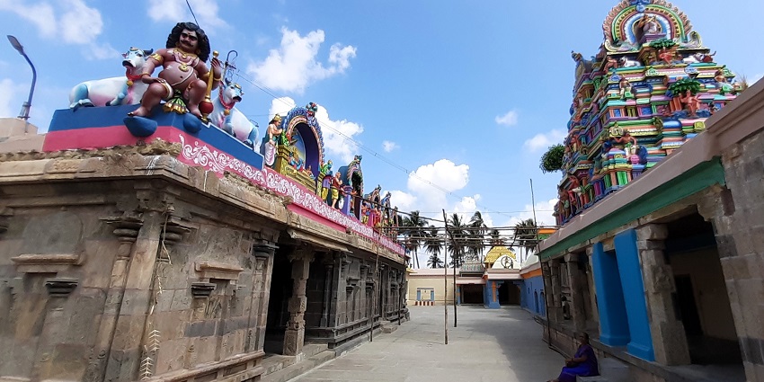 A photograph of the Brahmapureeswarar, a top tourist destination near Samayapuram Temple.