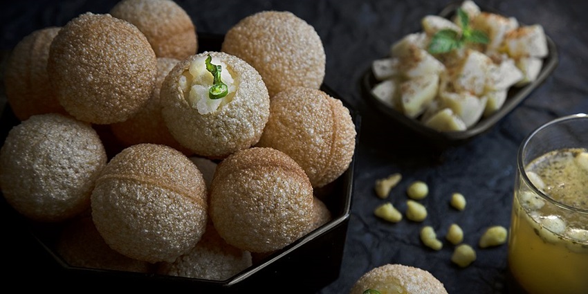 Gol Guppas, rated the best food in Noida by street food lovers.