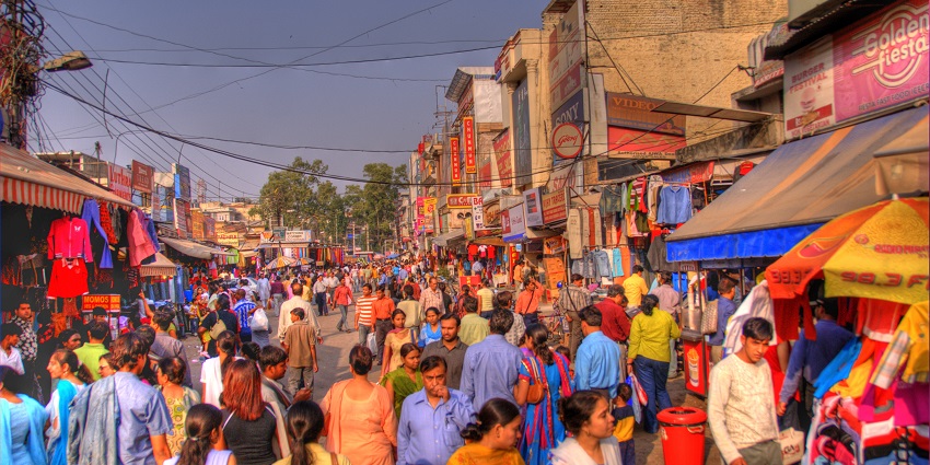 An image of vibrant stalls and local crafts at one of the best places to visit in Noida.