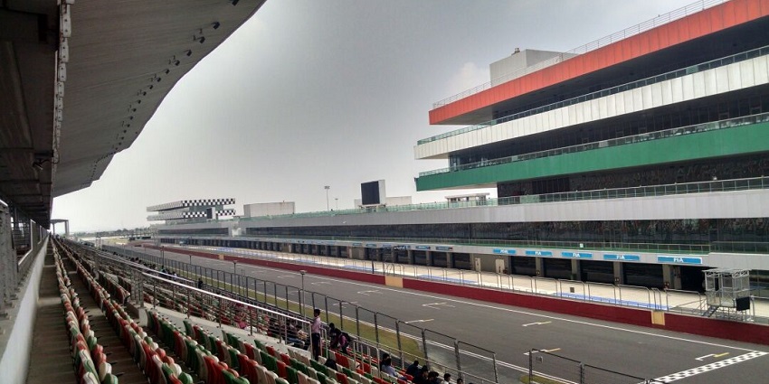 A picture of Buddh International Circuit, it offers many racing events and tours
