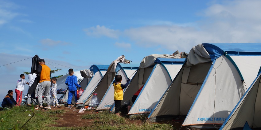 Rustic camp providing exciting activities and beautiful mountain scenery.
