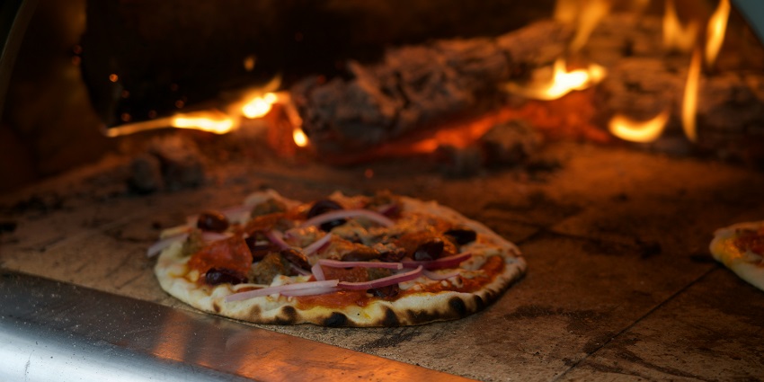 Fire wood pizza at Casa Bella Vista, one of its specialities.