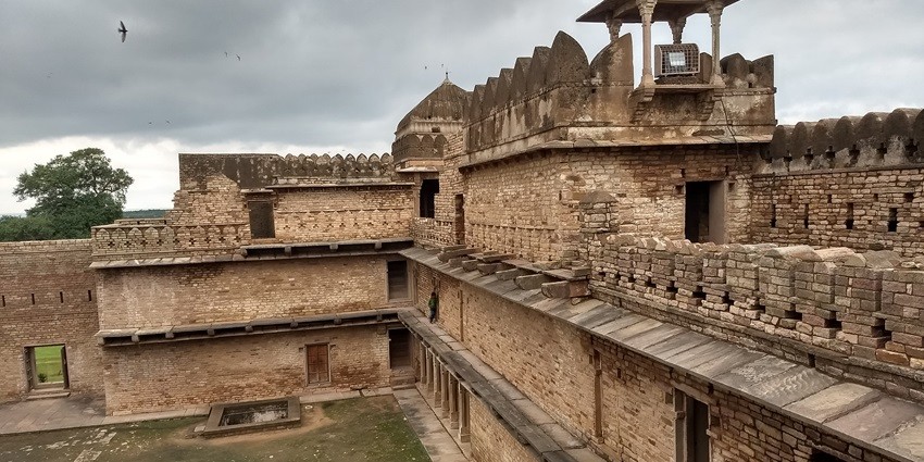 View of Chanderi Fort, one of the best places to visit nearby the temple